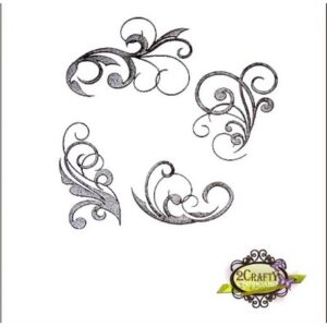 2Crafty Chipboard - Mini Flourish Bits