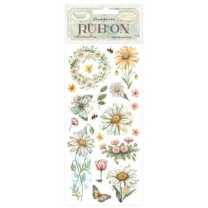 Stamperia - Daisy Art - Rub-Ons, Daisy & Butterfly