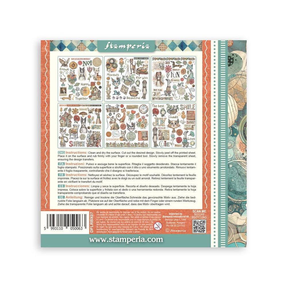 Stamperia - Furry Friends - Rub-On Kit - Image 8