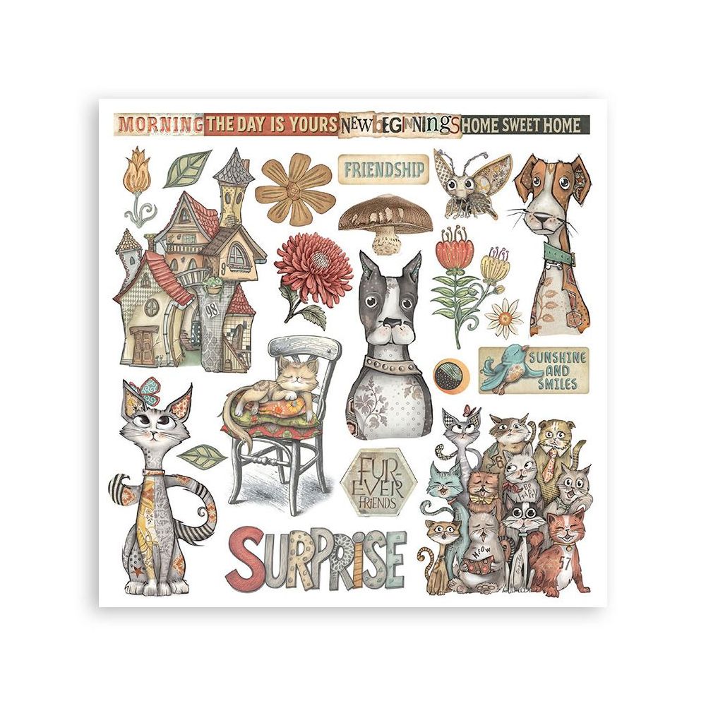 Stamperia - Furry Friends - Rub-On Kit - Image 6