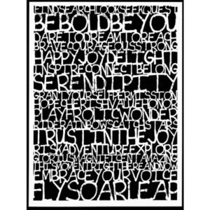 StencilGirl - 9x12" Stencil - Words to Live By