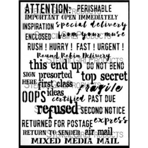 StencilGirl - 9x12" Stencil - Mixed Media Mail