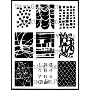 StencilGirl - 9x12" Stencil - ATC Mixup 1