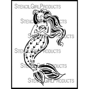 StencilGirl - 9x12" Stencil - Love Mermaid