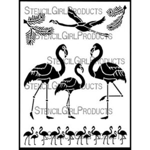 StencilGirl - 9x12" Stencil - Flamingo