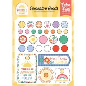 Echo Park - Our Groovy Summer - Decorative Brads
