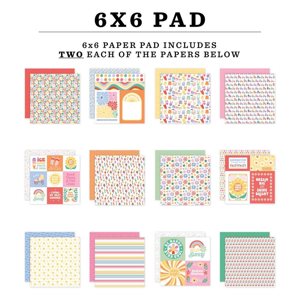 Echo Park - Our Groovy Summer - 6x6" Paper Pad - Image 2