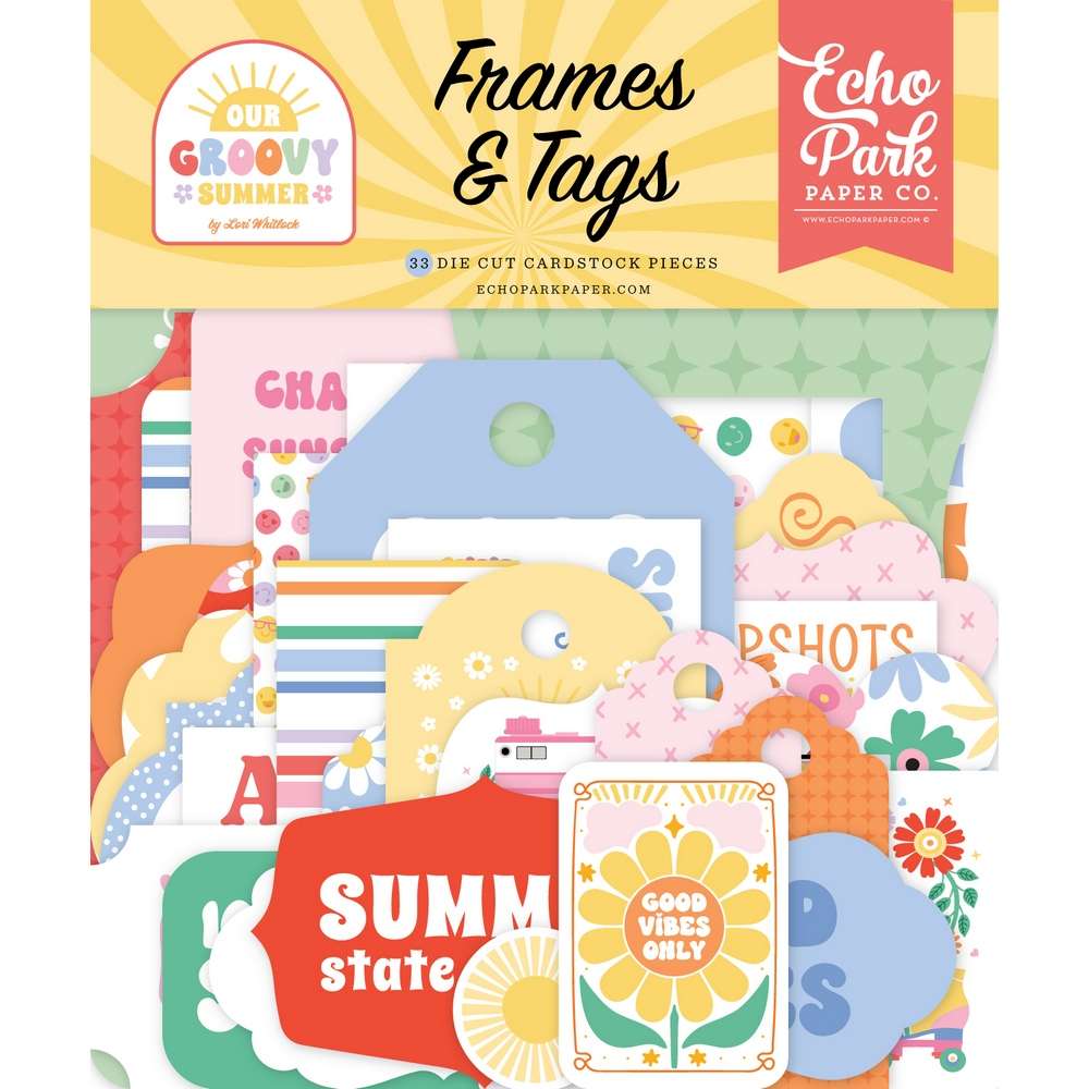 Echo Park - Our Groovy Summer - Frames & Tags