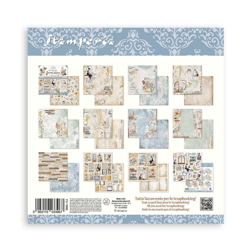 Stamperia - Secret Diary - 12×12″ Scrapbooking Pad - Image 2