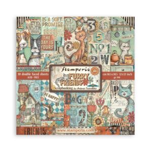 Stamperia - Furry Friends - 12×12″ Scrapbooking Pad