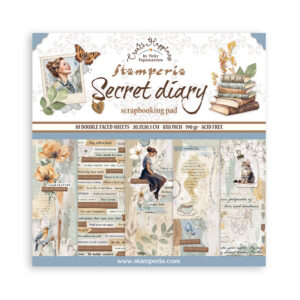Stamperia - Secret Diary - Scrapbooking Pad, 8×8″
