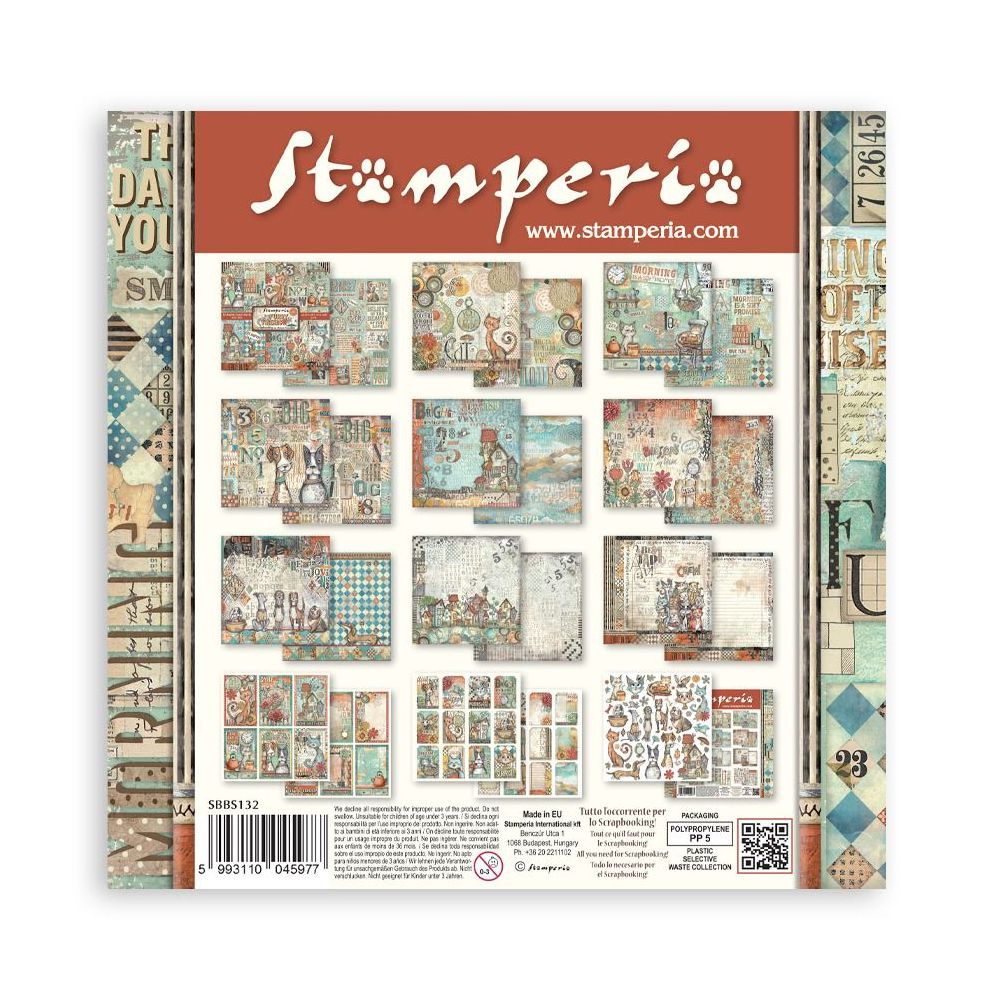 Stamperia - Furry Friends - Scrapbooking Pad, 8x8" - Image 2