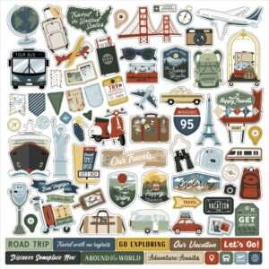 Echo Park - It's Time To Travel - Element Stickers 12x12"