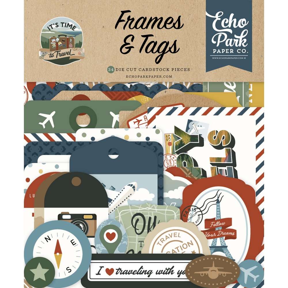 Echo Park - It's Time To Travel - Frames & Tags