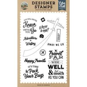 Echo Park - It's Time To Travel - Stamp Set, Where To Next