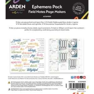 Arden Creative Studio - Field Notes -  Page Makers Ephemera