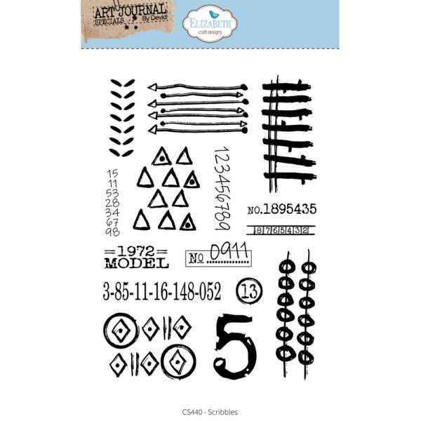 Elizabeth Craft - Stamp Set - Scribbles