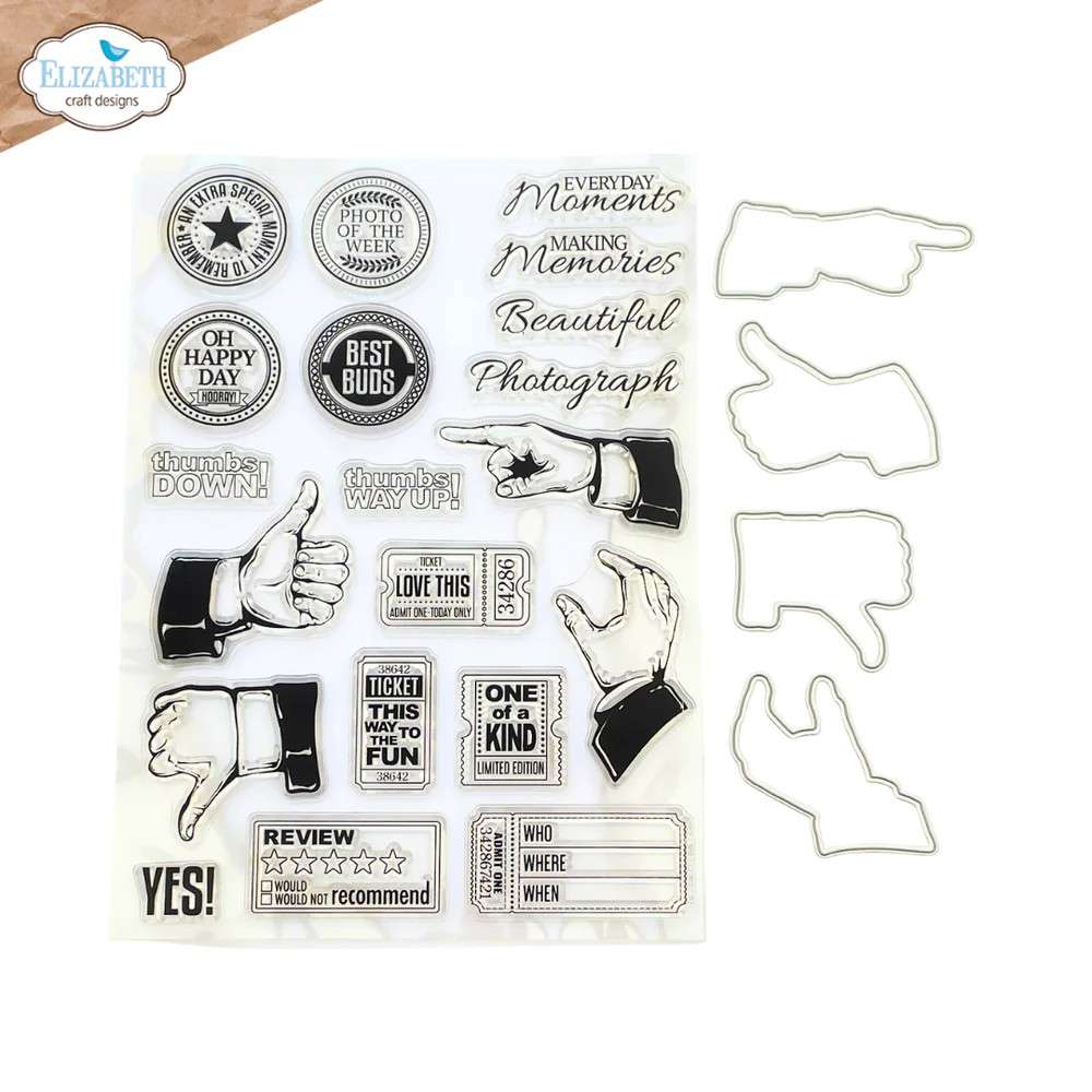 Elizabeth Craft - Stamp & Die Set - Thumbs Up - Image 2
