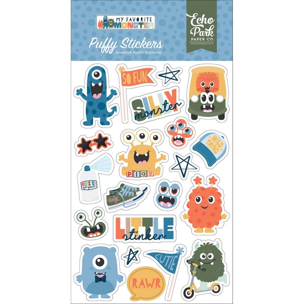 Echo Park - My Favourite Monster - Puffy Stickers