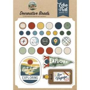 Echo Park - It's Time To Travel - Decorative Brads