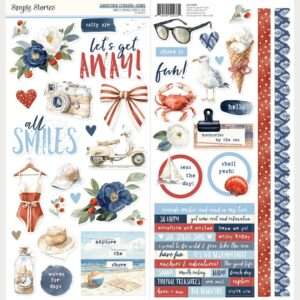 Simple Stories - Vintage Sand & Sea - Cardstock Stickers, Icons