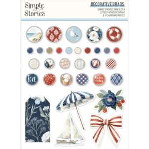 Simple Stories - Vintage Sand & Sea - Decorative Brads