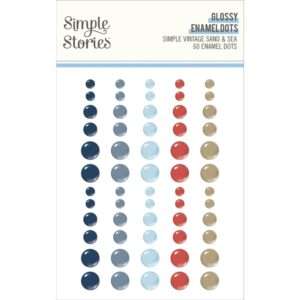 Simple Stories - Vintage Sand & Sea - Glossy Enamel Dots