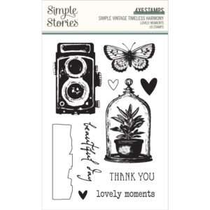 Simple Stories - Vintage Timeless Harmony - Stamp Set, Lovely Moments