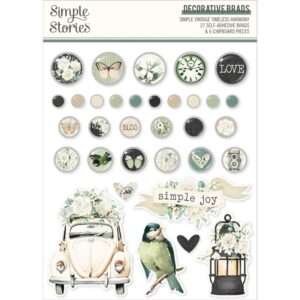 Simple Stories - Vintage Timeless Harmony - Decorative Brads