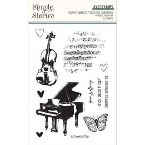 Simple Stories - Vintage Timeless Harmony - Stamp Set, Perfect Harmony