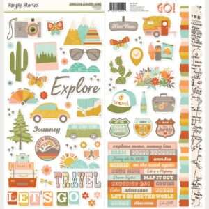 Simple Stories - Open Road - Cardstock Stickers, Icons
