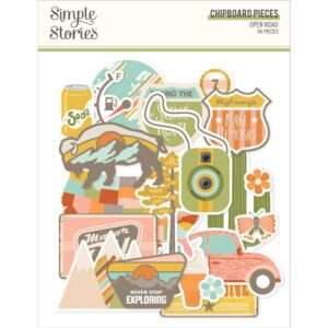 Simple Stories - Open Road - Chipboard Pieces