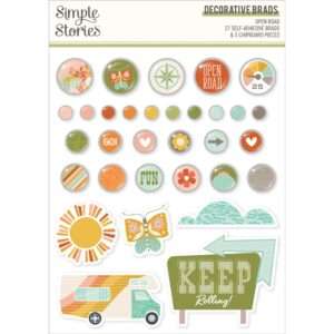 Simple Stories - Open Road - Decorative Brads