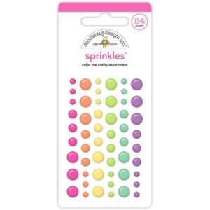 Doodlebug - Color Me Crafty - Sprinkles Enamel Dots