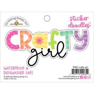 Doodlebug - Color Me Crafty - Water Bottle Sticker Doodles