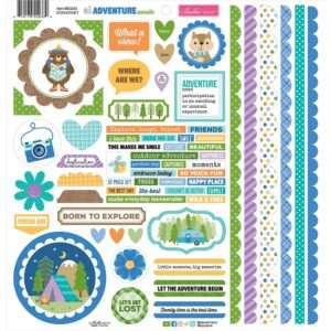 Bella Blvd - Adventure Awaits - Doohickey Cardstock Stickers 12x12"