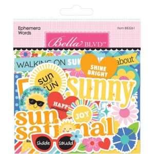 Bella Blvd - Walking on Sunshine - Ephemera Pack, Words