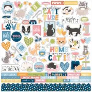 Echo Park - Cat Lover - Element Stickers 12x12"