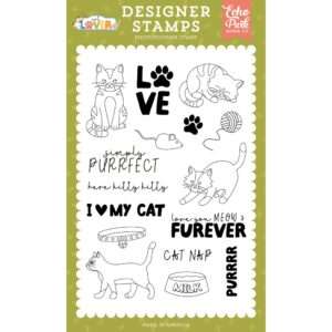 Echo Park - Cat Lover - Stamp Set, Simply Purrfect