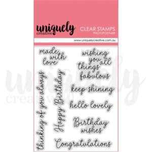 Uniquely Creative - Paperbark Blooms - Clear Stamps, Celebration Sentiments