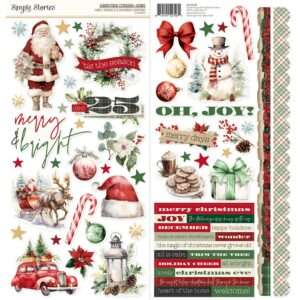 Simple Stories - Old-Fashioned Christmas - Cardstock Stickers, Icons