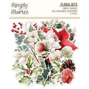 Simple Stories - Old-Fashioned Christmas - Floral Bits
