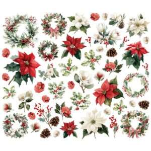 Simple Stories - Old-Fashioned Christmas - Floral Bits - Image 2