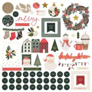Simple Stories - Mistletoe and Holly - Chipboard Pieces - Image 2