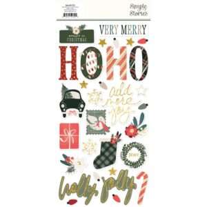 Simple Stories - Mistletoe and Holly - Foam Stickers - Image 3