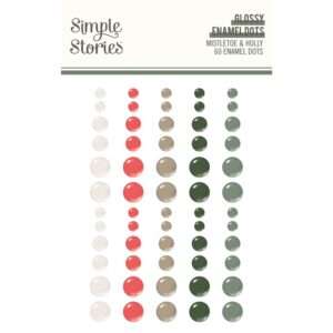 Simple Stories - Mistletoe and Holly - Enamel Dots