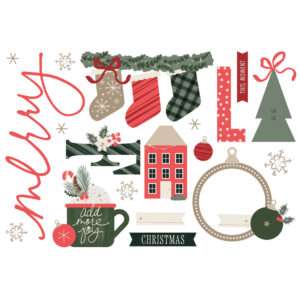 Simple Stories - Mistletoe and Holly - Page Pieces - Image 2