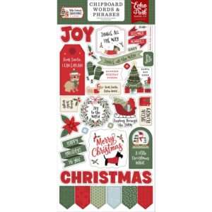Echo Park - Here Comes Santa Paws - Chipboard Word & Phrases