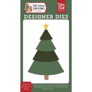 Echo Park - Here Comes Santa Paws - Small Die Set, Embossed Christmas Tree
