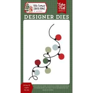 Echo Park - Here Comes Santa Paws - Small Die Set, String Of Lights